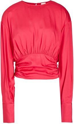 8 by YOOX VISCOSE WAIST GATHERING BLOUSE