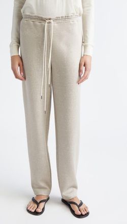 Nellie Partow Mott Linen Blend Drawstring Pants in Oat at Nordstrom, Size X-Small