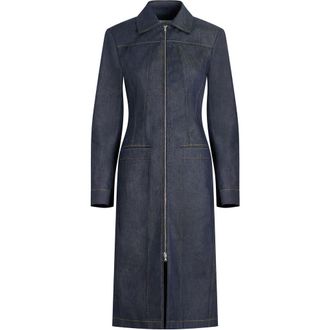 C&acirc;llas Milano RIIA Long Jean Jacket in Indigo at Nordstrom, Size 8L It