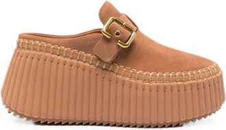 Chlo&eacute; Schoenen, Dames, Bruin, 41 EU, Wedge Sandalen