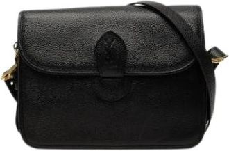 Saint Laurent Pre-owned Crossbody Bag - Dames - Vintage Schoudertas - Zwart - ONE Size - Leer - Vintage