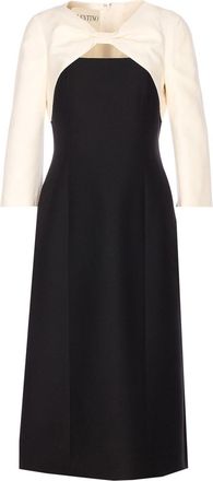 Valentino Garavani Black And White Midi Dress