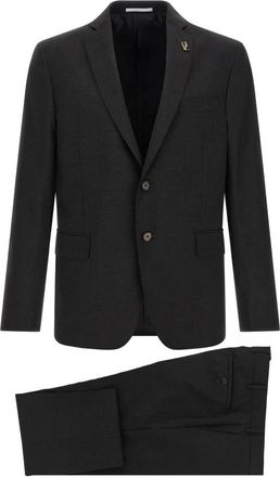 Pal Zileri Single-breasted Suit - Heren - Business pakken - Grijs - M - Wol - Kostuums