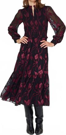 Current Air Stevie Midi Dress In Black