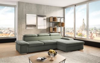 Sit&more Ecksofa »Valantine L-Form, B: 286 cm« mit Arm- & Kopfteilverstellung, optional mit Bettfunktion