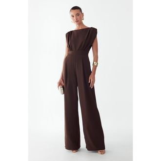 BWLDR Stella Jumpsuit in Chocolate at Nordstrom, Size 6