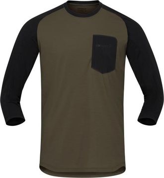 Norr&oslash;na Skibotn Equaliser Merino 3/4 T-Shirt Velotrikot f&uuml;r Herren | braun