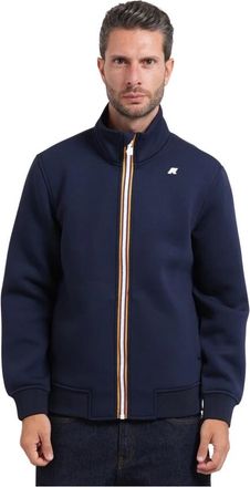 K-Way Finn Spacer Sweatshirt - Heren - Vesten met rits - Blauw - S - Polyester - Hoodies & sweatvesten