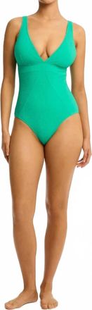 Sea Level Australia Messina Panel Line One Piece Swimsuit In Evergreen