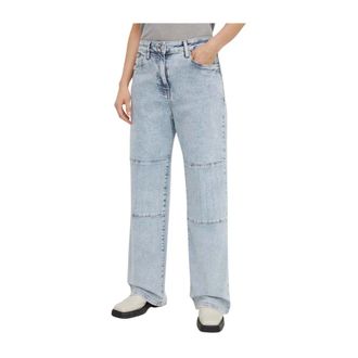 Remain Vaqueros Rectos de Tiro Alto - Jeans - Mujer - Azul - W28
