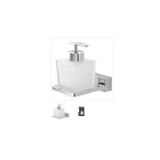 Feridras Feridras - Velvet Chrome Dispensador De Jabon Cristal Satinado Adhesivo/tornillos 015107