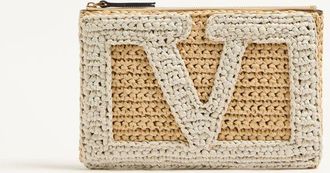 Valentino Garavani Pochette Valentino Garavani Viva Superstar In Rafia Sintetica Donna NATURALE/BURRO UNI