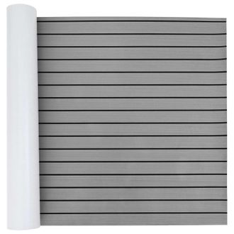 vidaXL Alfombra Para Barcos Rayado Gris Claro Y Negro 240 X 90 Cm Eva Vidaxl