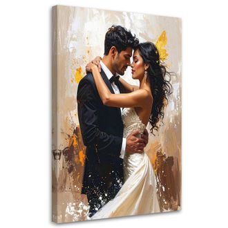 Feeby Cuadro En Lienzo Pareja Enamorada Amor Glamour 70x100