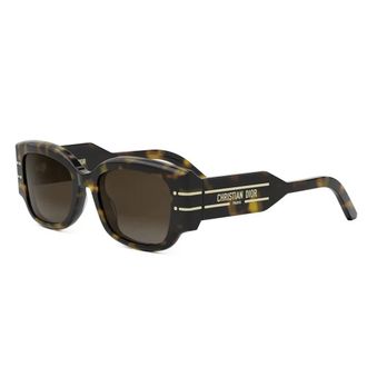 Dior Modern Rectangular Sunglasses with Havana Frame