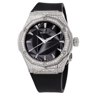 Hublot Pre-owned Hublot Classic Fusion Orlinski Automatic Diamond Black Dial Mens Watch 550.NS.1800.RX.1604.ORL19