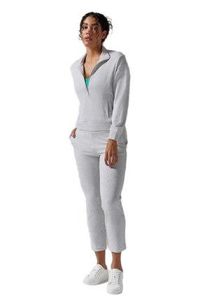 Tavi 3/4 Zip Cozy Fleece Pullover in Ash at Nordstrom, Size Xx-Large