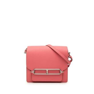 Herm&egrave;s Tweedehands leren schoudertassen - Dames - Pre-owned - Roze - Maat: ONE Size Leer