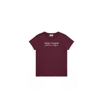 Freddy T-shirt Donna Regular in Jersey con Spacchi su Fondo