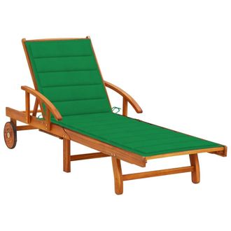 vidaXL Tumbona De Jard&iacute;n Con Coj&iacute;n Madera Maciza De Acacia Vidaxl