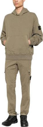 Stone Island Hoodies & sweatvesten, Heren, Groen, XL, Katoen, S0A20 Pullover Hooded Top