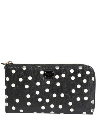 Dolce & Gabbana Leather Zip Around Wallet