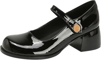 Generic Women Shoes Size 5.5 and Versatile Retro Heel Sandals Comfort Shoes Women (Black, 3.5)