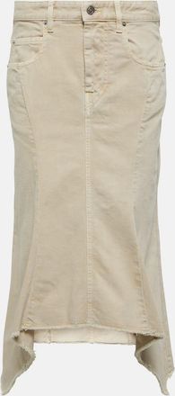 Isabel Marant Nyda denim midi skirt