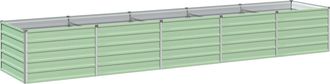 vidaXL Cama De Jard&iacute;n Elevada Verde Pastel 400 X 80 X 55 Cm Vidaxl