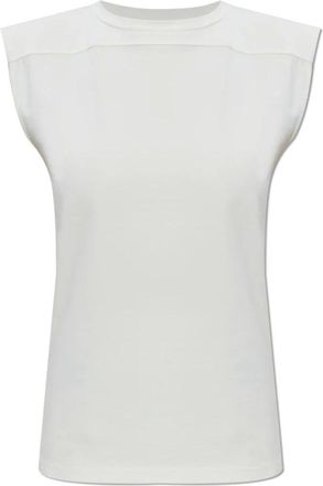Jil Sander Sleeveless Tops, female, White, Size: XS Cotton Top