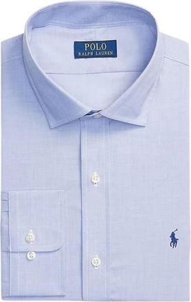 Polo Ralph Lauren Overhemden, Heren, Blauw, XL, Katoen, Lange mouwen katoenen shirt