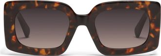 Quay Talk Show 53mm Square Sunglasses in Neutral Tort/Smoke Taupe at Nordstrom