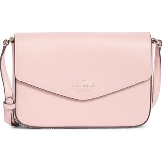 Kate Spade New York envelope flap leather crossbody bag in Tutu Pink at Nordstrom Rack