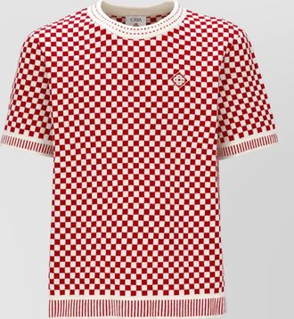 Casablanca checked short-sleeve cotton t-shirt