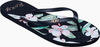 Roxy Womens Roxy Womens New Viva Printed Sandals - Black White Green - Size: 7.5