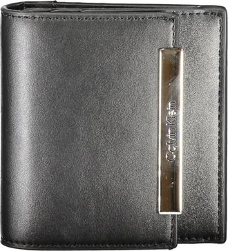 Calvin Klein Zwarte Polyester Portemonnee met RFID-blok - Dames - Portefeuilles - Zwart - ONE Size - Polyester - Accessoires