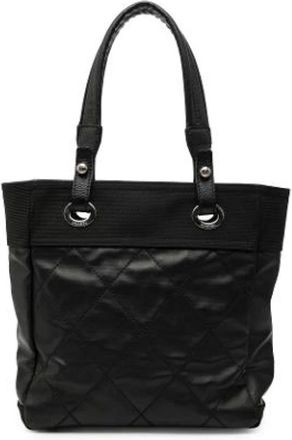 Chanel Pre-owned Fabric Tote Bag - Dames - Vintage Shopper - Zwart - ONE Size - Vintage
