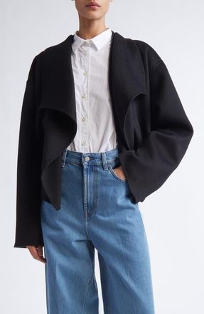 Toteme Signature Double Face Wool Jacket in Black at Nordstrom, Size X-Large