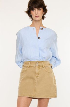 Kancan Tallie Mid Rise Skirt in Tan at Nordstrom, Size 29