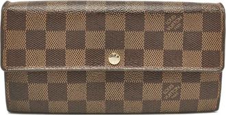 Louis Vuitton Portafoglio Damier Ebène - Marrone