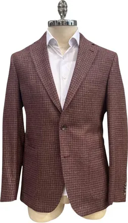 Jack Victor Mens Long Sleeves Collared Sport Coat In Burgundy