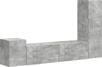 vidaXL Conjunto De Mueble De Tv 4 Uds. Gris Concreto Vidaxl