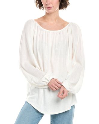WeWoreWhat Weworewhat Off-The-Shoulder Linen-Blend Top