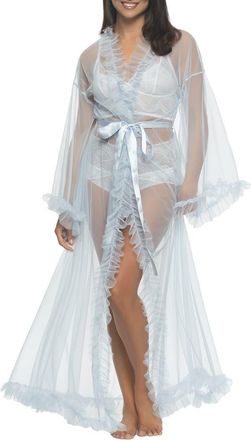 Felina Veil Sheer Robe in Something Blue at Nordstrom, Size Small