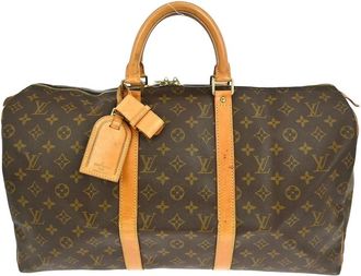 Louis Vuitton Pre-owned Weekend Bags, female, Brown, Size: ONE SIZE Pre-owned Vintage Monogram Keepall Travel Duffel Bag