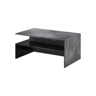 Petits Meubles Mesa de centro oscuro tableros de aglomerado laminados concreto