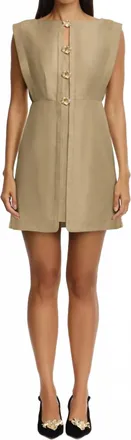 Acler Cindill Mini Dress In Walnut