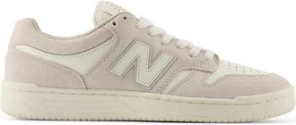 New Balance Unisex NB Numeric 480 in Bianca, Pelle Scamosciata/Rete, Taglia 40.5