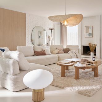 La Redoute Interieurs Organische salontafel, massief eiken, lengte 118 cm, RODI