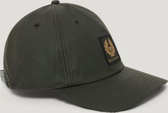 Belstaff Phoenix Patch Cap Unisexs Waxed Cotton Faded Olive Size One Size